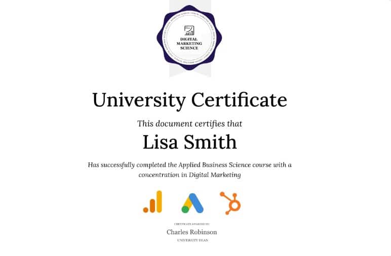 online marketing certificate